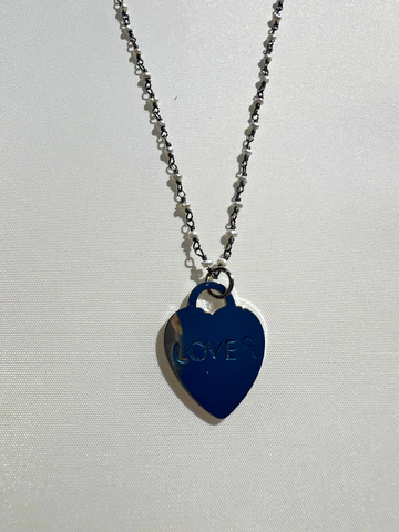 Silver Heart Lover Necklace | SAMPLE