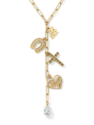 The Fia Charm Rosary Necklace