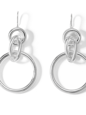 The Knotted Hoop Earrings - Silver