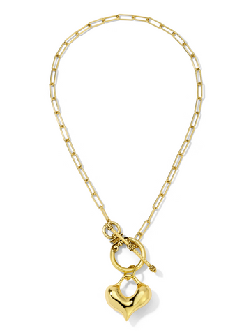 The Gold Heart & Toggle Necklace