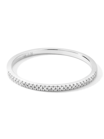 The Diamond Band Ring - White Gold