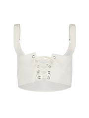 The Dahlia Bustier Top - White