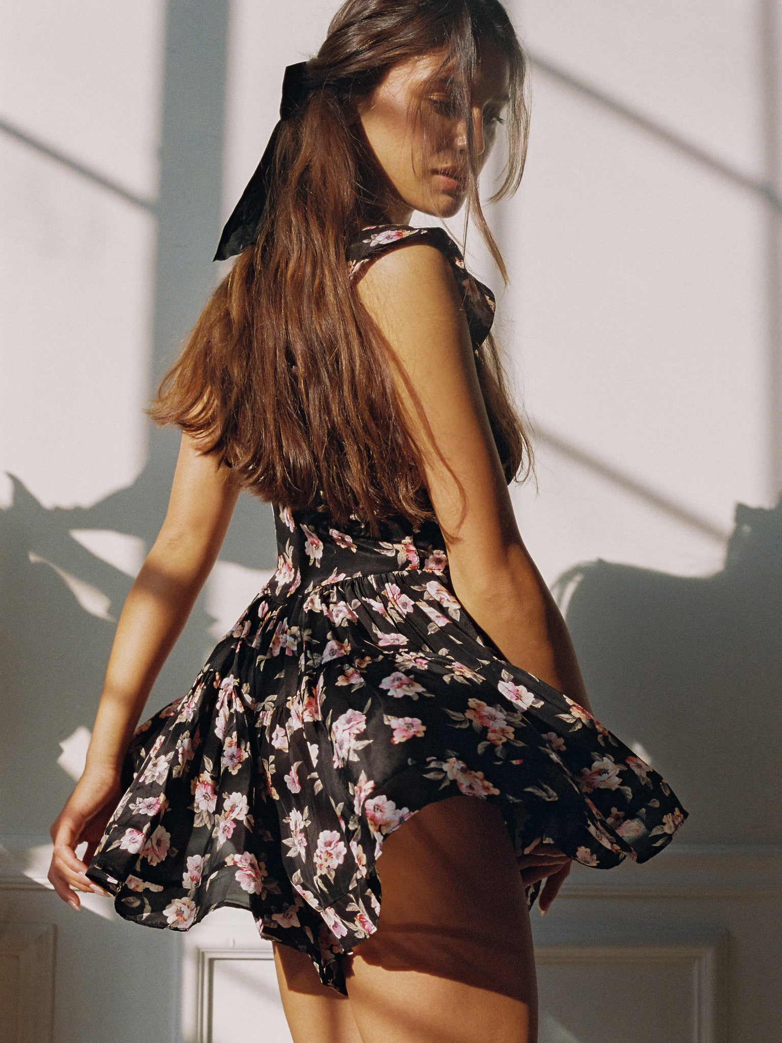 The Elisabeth Romper Dress - '90s Rose Print