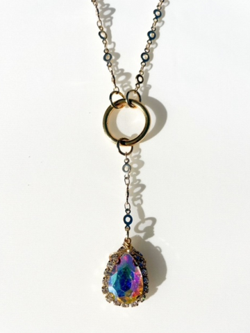 Iridescent Crystal Necklace | SAMPLE