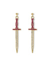 The Isla Dagger Earrings - Pink