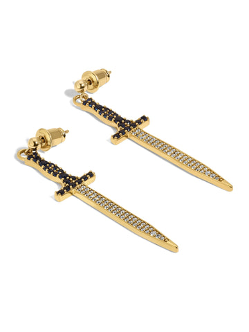 The Isla Dagger Earrings - Sapphire