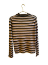 Sheer Striped Longsleeve Top