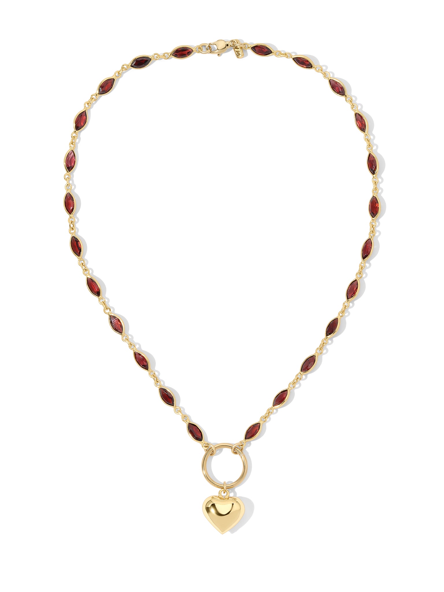 The Lia Heart Choker - Ruby