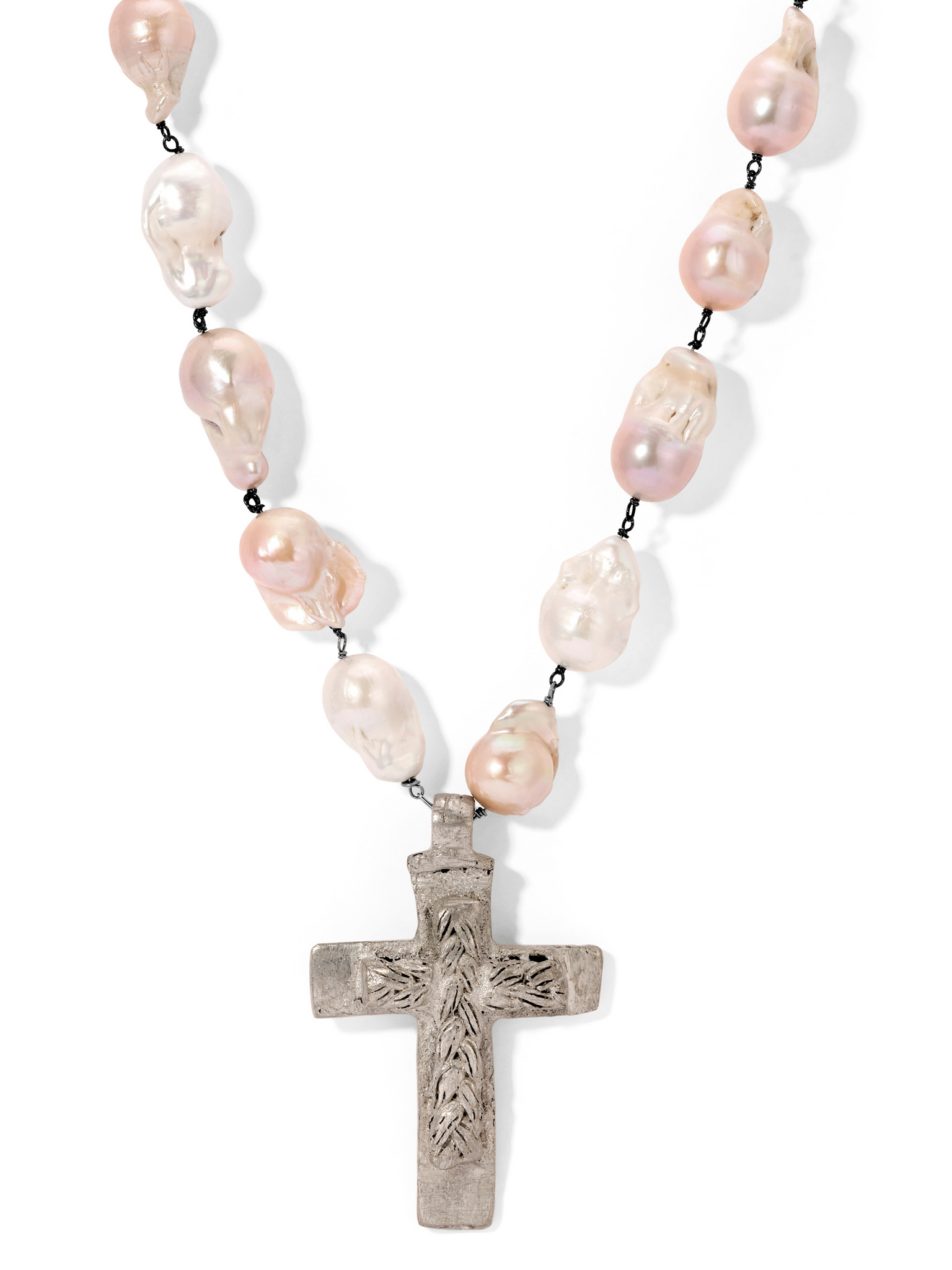 The Dakota Pearl Cross Necklace