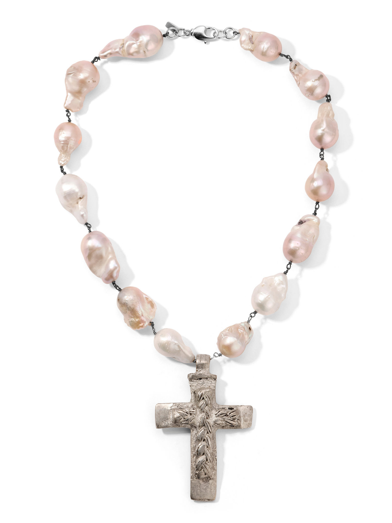 The Dakota Pearl Cross Necklace