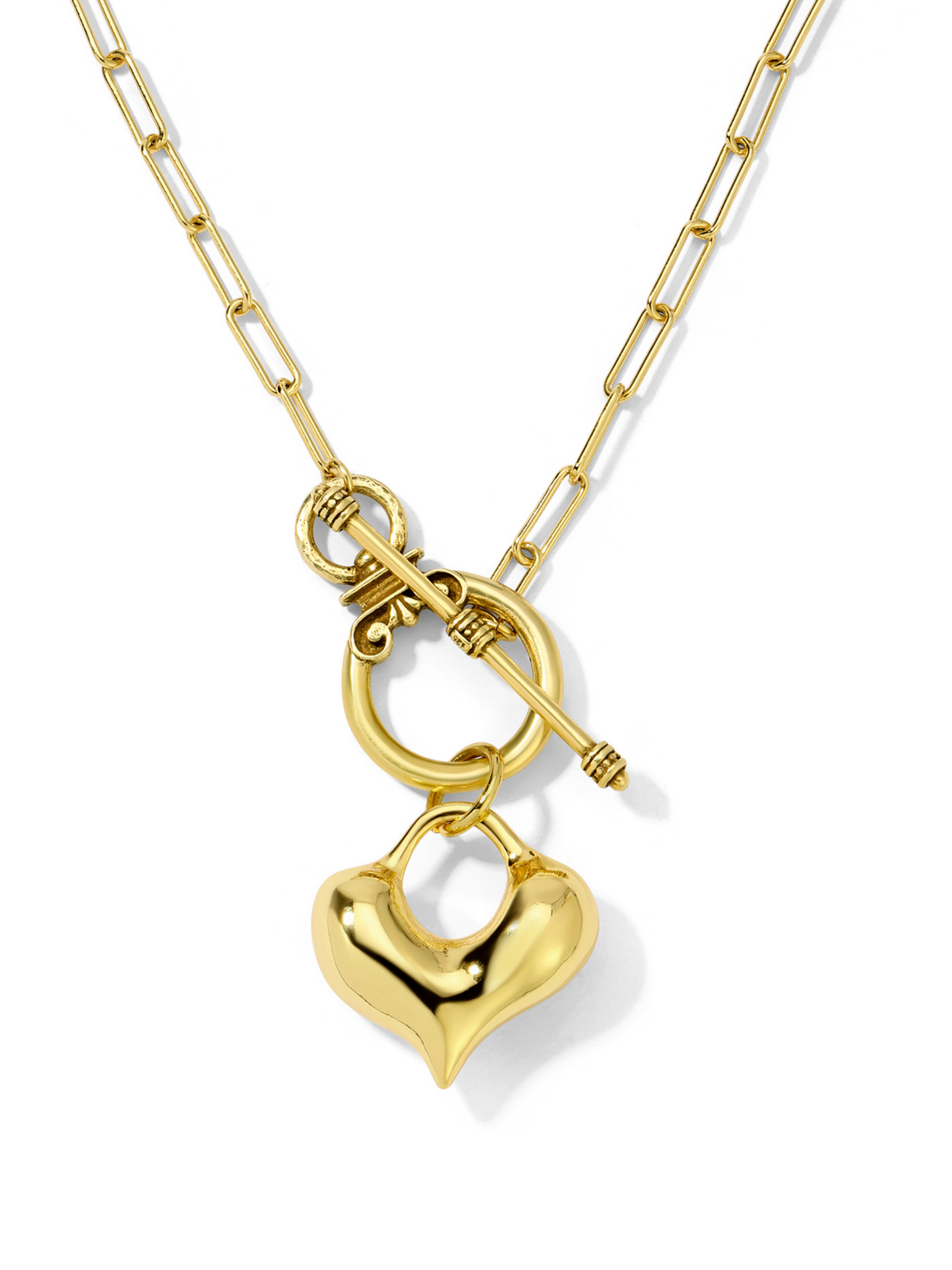 The Gold Heart & Toggle Necklace