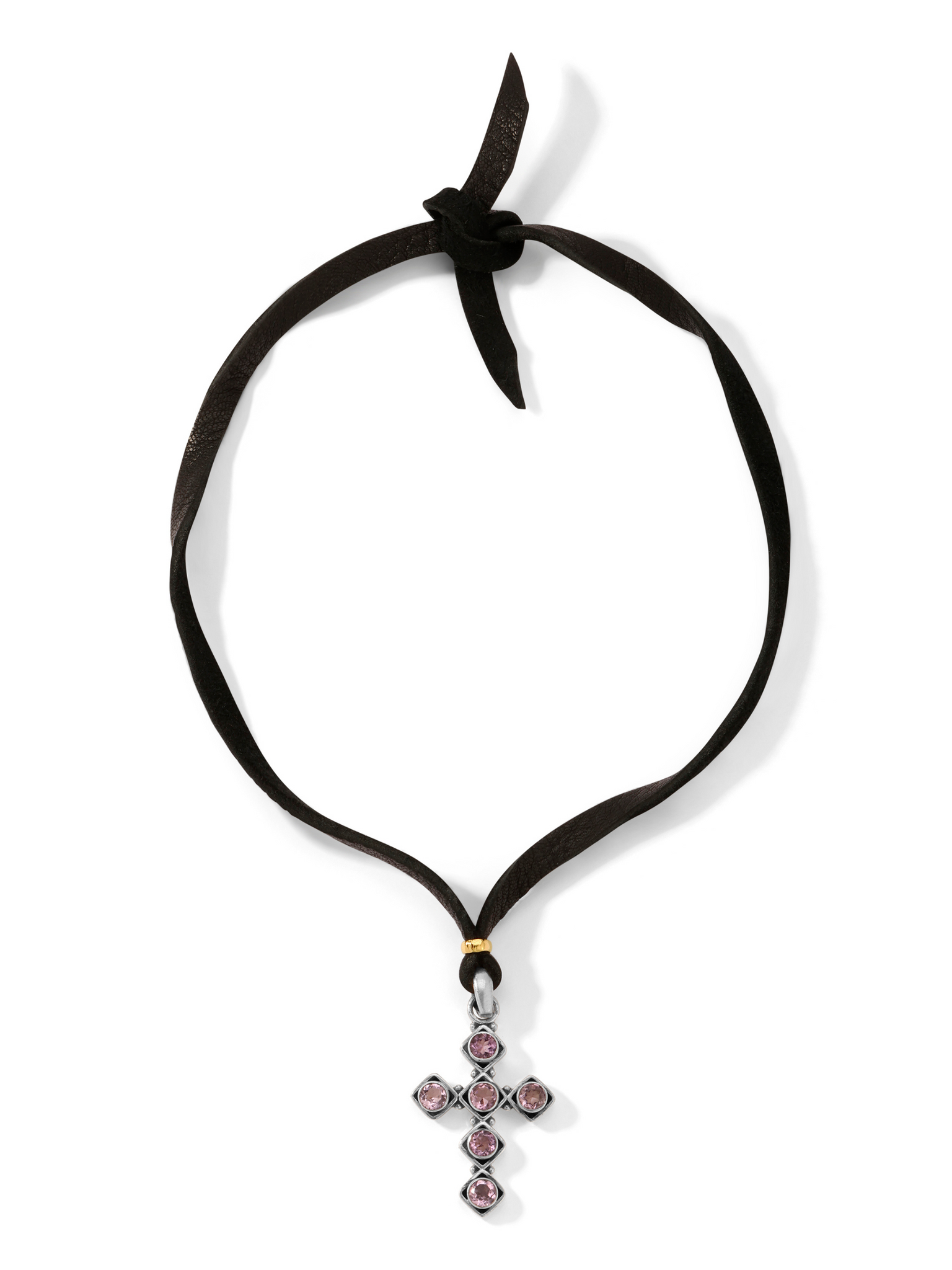 The London Cross Leather Choker