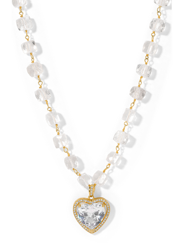 The Crystal Stone Heart Necklace