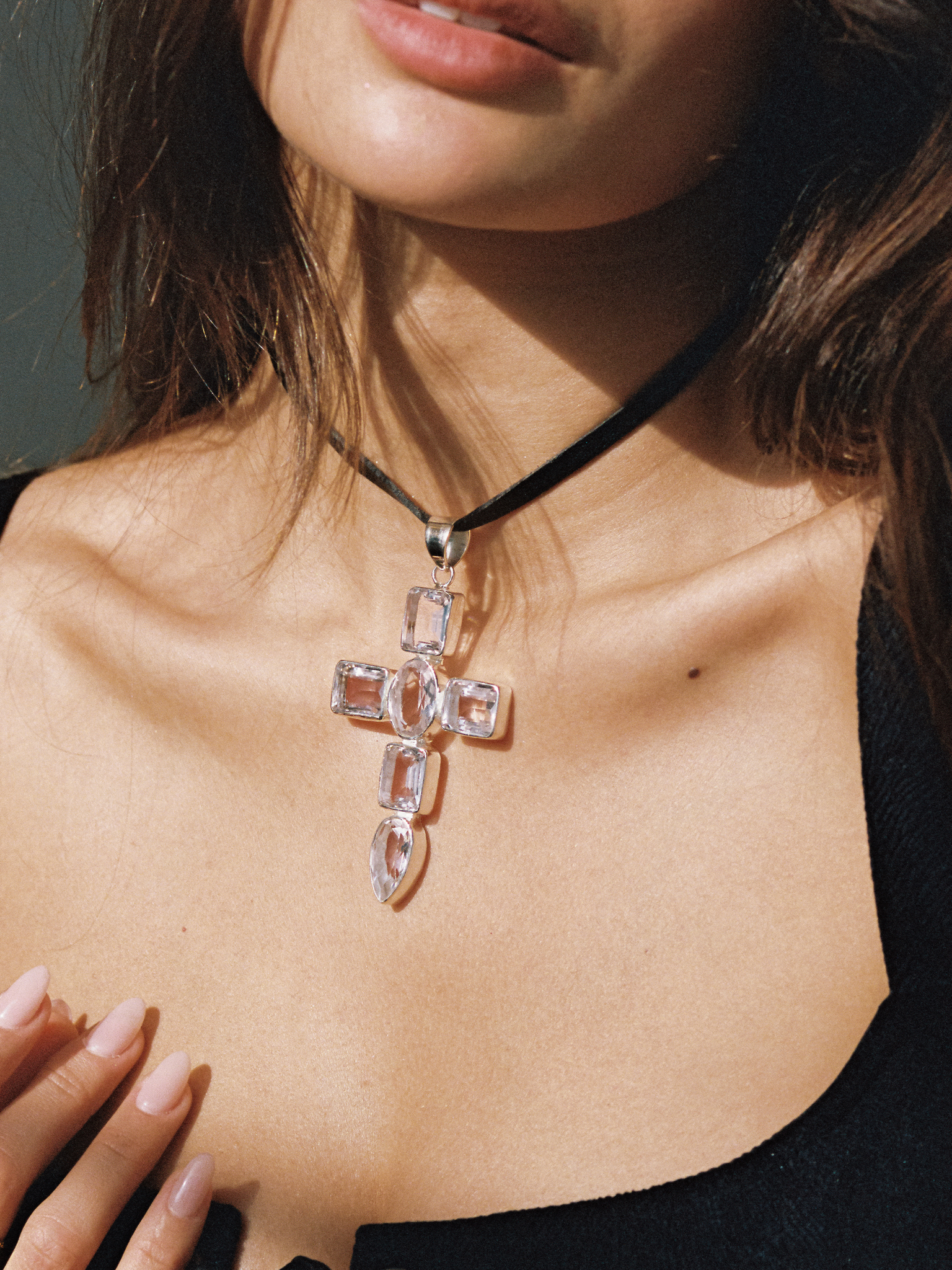 The Ava Cross Choker