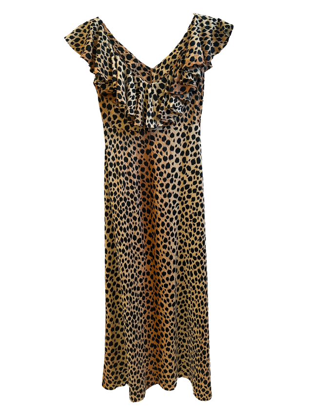 Vintage Cheetah Print Dress