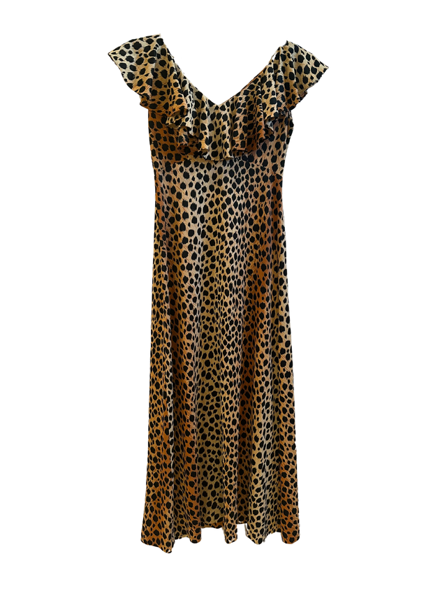 Vintage Cheetah Print Dress