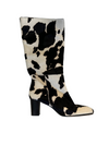 Tall Cow Print Fur Boots