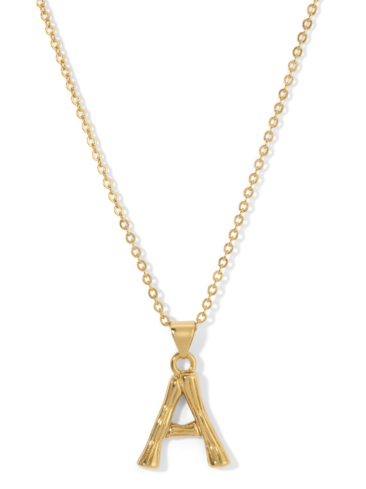 Bamboo Initial Necklace