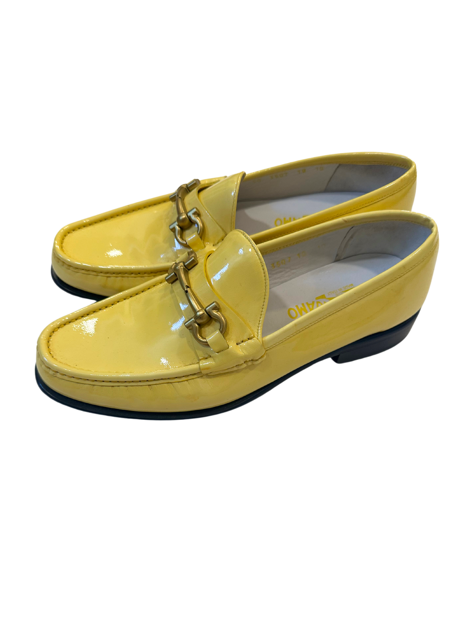 Yellow Ferragamo Loafers