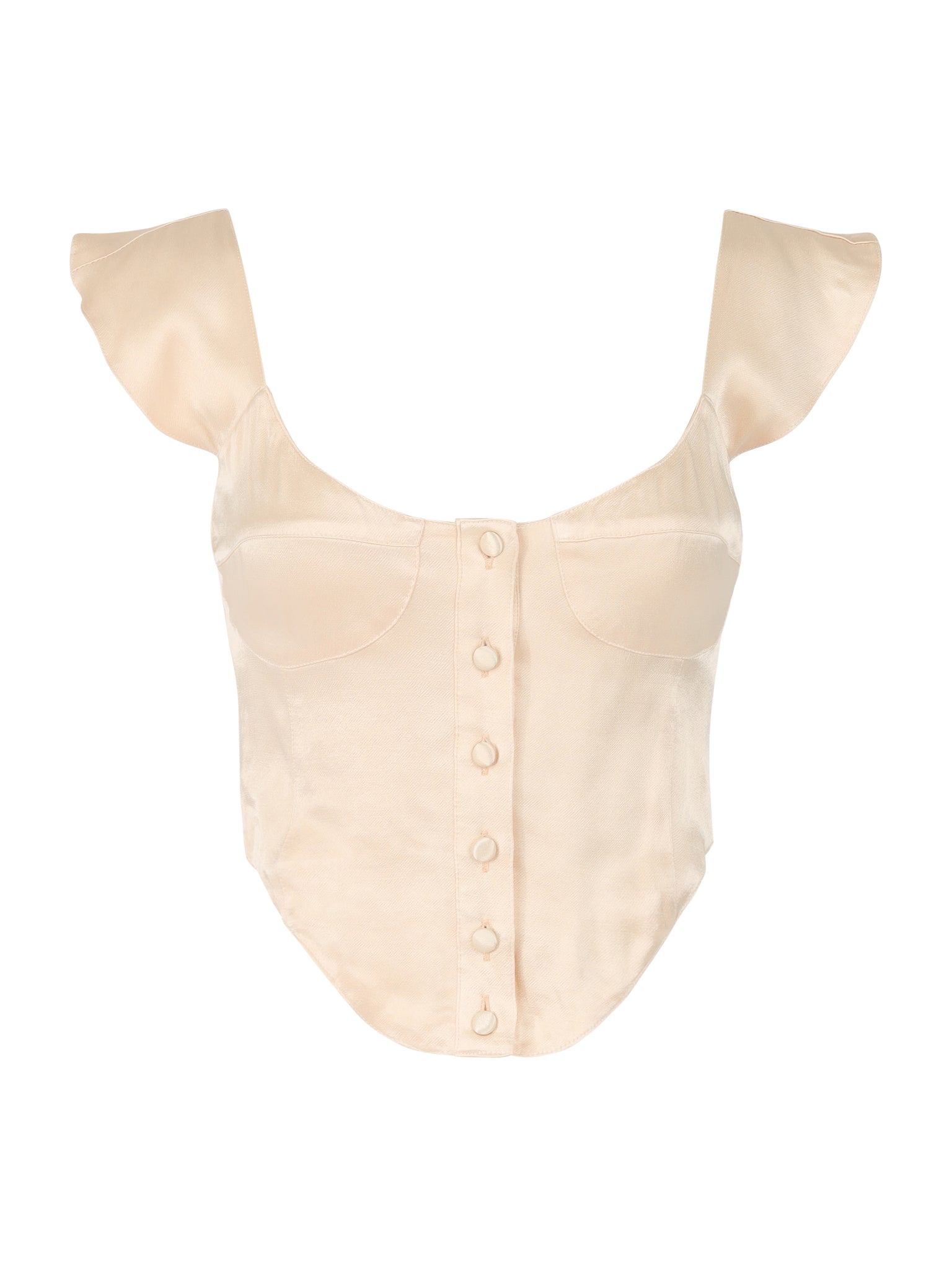 The Heather Top - Cream Satin